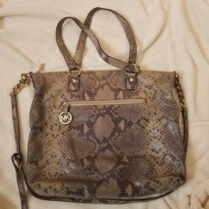 Michael kors  snake skin shoulder bag